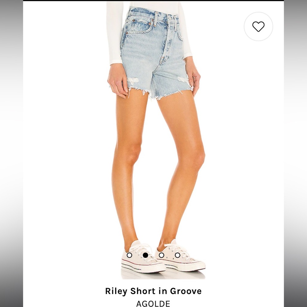 NWT AGOLDE RILEY JEAN SHORT IN GROOVE SIZE 24